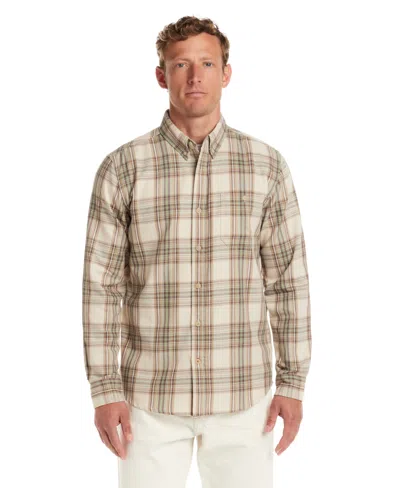 Weatherproof Vintage Men's Long Sleeve Button-down Burnout Plaid Flannel Shirt In Multi