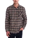 Weatherproof Vintage Men's Long Sleeve Distressed Flannel Button-front Shirt In Black