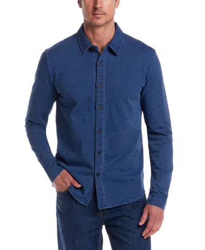 Weatherproof Vintage Men's Long Sleeve Indigo Button-front Shirt In Blue