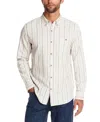 Weatherproof Vintage Men's Long Sleeve Striped Textured Button-down Shirt In Multi