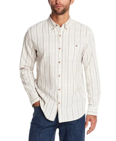Weatherproof Vintage Men's Long Sleeve Striped Textured Button-down Shirt In Multi