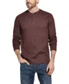 Weatherproof Vintage Waffle Henley Shirt In Brown