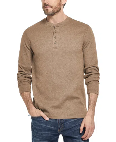 Weatherproof Vintage Men's Long Sleeved Waffle Henley T-shirt In Mountain Trail