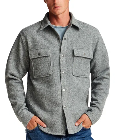 Weatherproof Vintage Regular Fit Mixy Knit Shirt Jacket In Gray