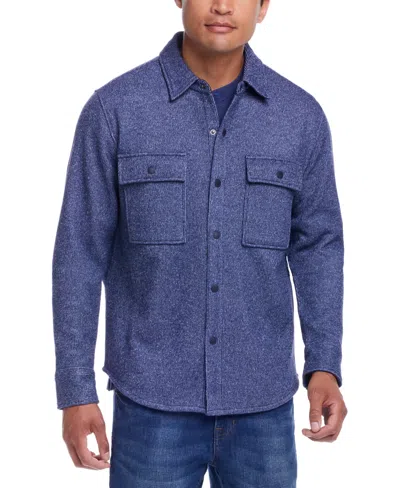Weatherproof Vintage Men's Mixy Regular-fit Fleece-lined Shirt Jacket In Pageant Blue