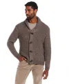 Weatherproof Vintage Men's Mixy Shawl Collar Cardigan Sweater In Gray
