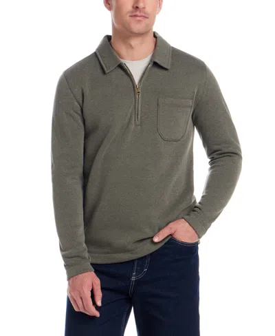 Weatherproof Vintage Men's Pebble Fleece Long Sleeve Quarter-zip Sweater In Green