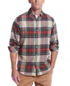 Weatherproof Vintage Men's Plaid Flannel Shirt In Bold Beige