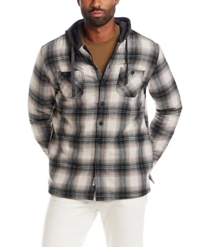 Weatherproof Vintage Men's Plaid Hooded Shirt Jacket In Multi