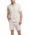 Weatherproof Vintage Men's Regular-fit Button-down Corduroy Camp Shirt In Cream