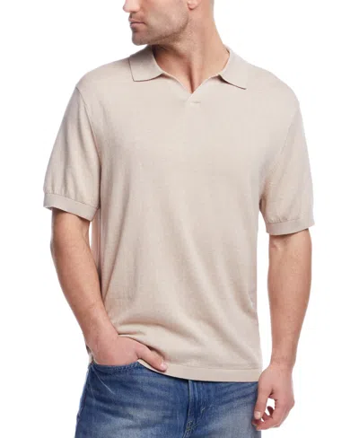 Weatherproof Vintage Men's Regular-fit Open Collar Polo Sweater In Oat
