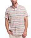 Weatherproof Vintage Men's Regular-fit Textured Stripe Button-down Shirt In Multi