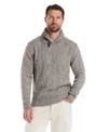 Weatherproof Vintage Men's Shawl Collar Sweater In Gray