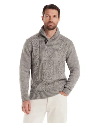 Weatherproof Vintage Men's Shawl Collar Sweater In Gray