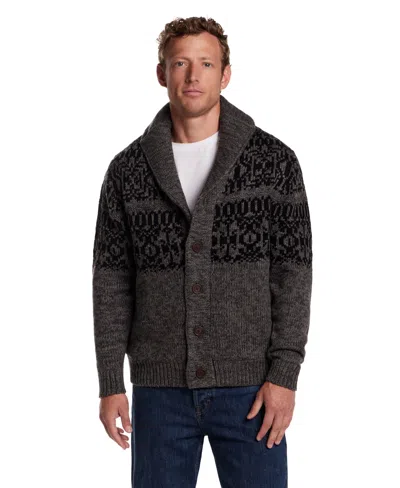 Weatherproof Vintage Men's Shawl Collar Sweater In Gray