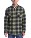 Weatherproof Vintage Men's Sherpa-lined Flannel Shirt Jacket In Rifle Green