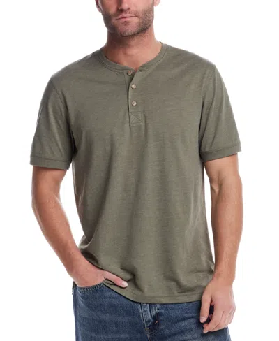 Weatherproof Vintage Men's Short Sleeve Melange Henley Shirt In Multi
