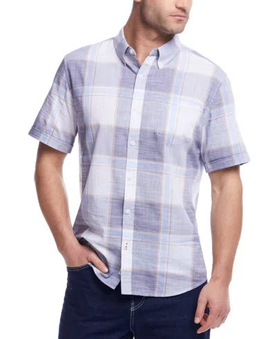 Weatherproof Vintage Men's Short Sleeve Plaid Shirt In Multi