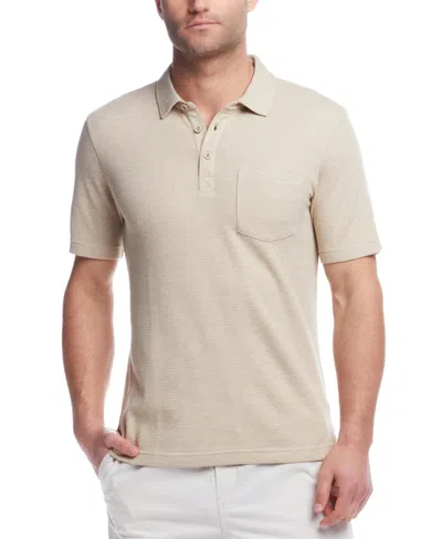 Weatherproof Vintage Men's Short Sleeve Waffle Polo Shirt
