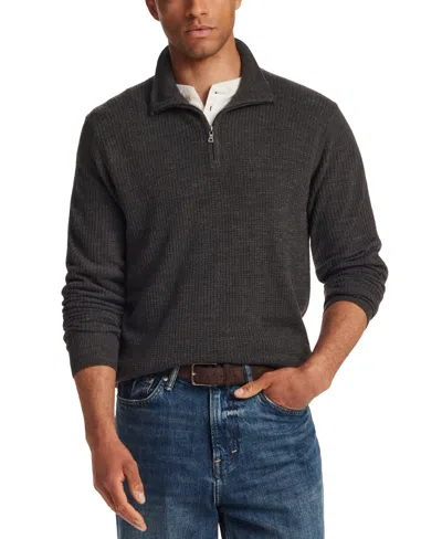 Weatherproof Vintage Soft Touch Allover Texture Quarter-zip Pullover In Brown