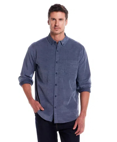 Weatherproof Vintage Brocade Corduroy Shirt In Blue