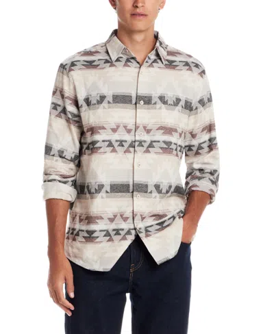 Weatherproof Vintage Men's Southwest Jacquard Overshirt In White