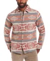 Weatherproof Vintage Men's Southwest Pattern Long Sleeve Button-front Shirt Jacket In Brown