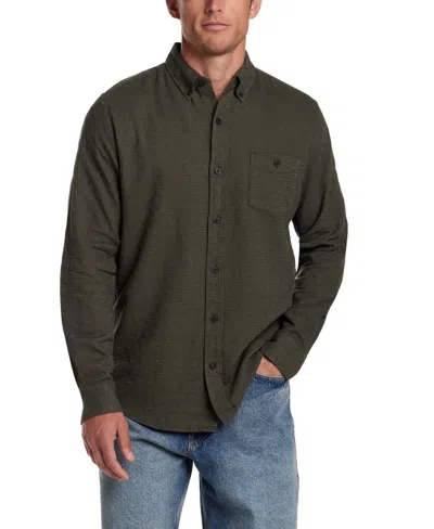 Weatherproof Vintage Men's Textured Dobby Shirt In Black