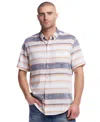 Weatherproof Vintage Men's Twill Stripe Button-down Shirt In Pink