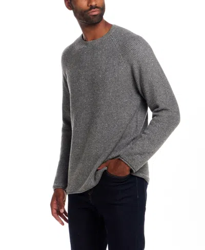 Weatherproof Vintage Men's Waffle Donegal Crewneck Sweater In Gray