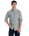 Weatherproof Vintage Men's Winter Chambray Solid Shirt In Gray