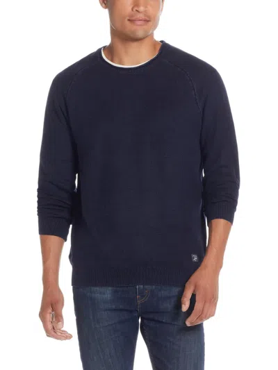 Weatherproof Vintage Mens Knit Mesh Pullover Sweater In Multi