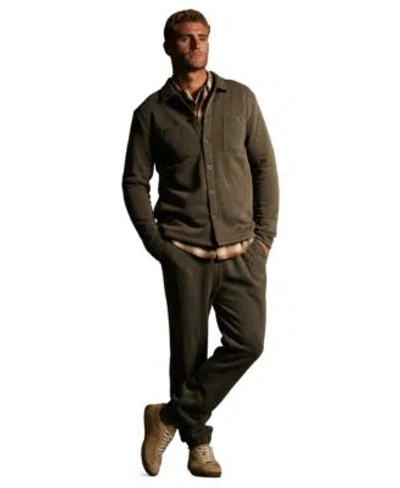 Weatherproof Vintage Mens Pebble Fleece Shirt Jacket Waffle Henley Long Sleeve Shirt Button Front Flannel Shirt Pebble Fl In Brown