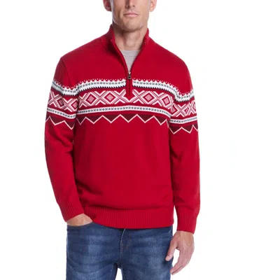 Weatherproof Vintage Mens Printed Knit Pullover Sweater In Multi