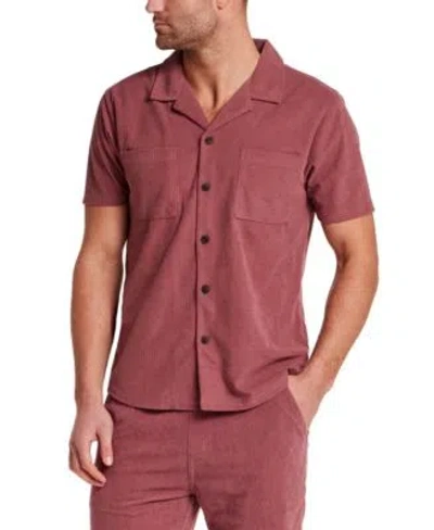 Weatherproof Vintage Mens Regular Fit Button Down Corduroy Camp Shirt Regular Fit 6 Corduroy Cabana Shorts In Brown