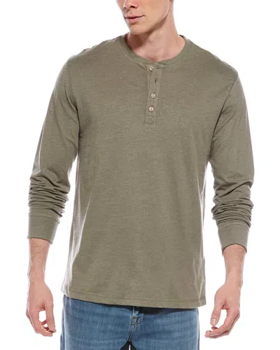 Weatherproof Vintage Microstripe Henley In Green