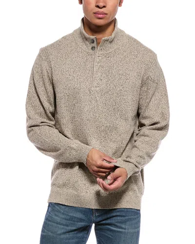 Weatherproof Vintage Mixy Quarter Zip Mock Neck Sweater In Neutral