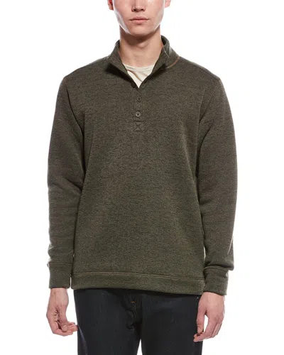 Weatherproof Vintage Mock Neck Button Pullover In Green