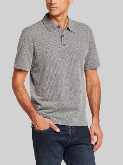 Weatherproof Vintage Regular Fit Diamond Jacquard Short Sleeve Polo In Multi
