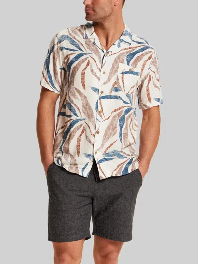 Weatherproof Vintage Regular Fit Short Sleeve Camp Shirt In Neutral