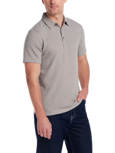 Weatherproof Vintage Regular Fit Stretch Waffle Polo In Gray