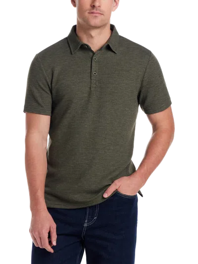 Weatherproof Vintage Regular Fit Stretch Waffle Polo In Green