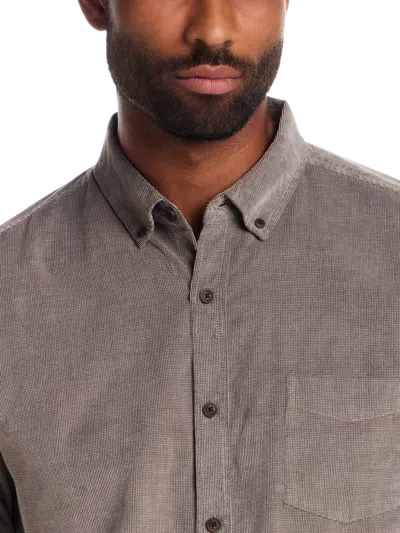 Weatherproof Vintage Regular Fit Vintage Brocade Corduroy Shirt In Brown