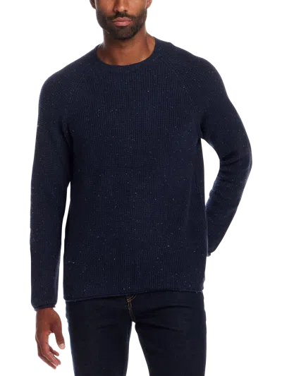 Weatherproof Vintage Regular Fit Waffle Donegal Crewneck Pullover In Blue