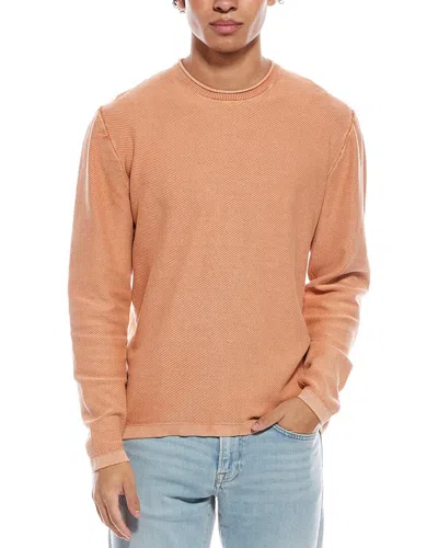 Weatherproof Vintage Roll Neck Twill Stonewash Crewneck T-shirt In Orange