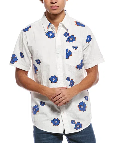 Weatherproof Vintage Seersucker Print Shirt In White