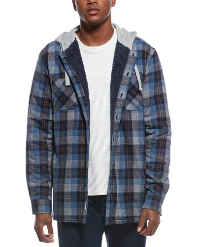 Weatherproof Vintage Sherpa Lined Hooded Shirt Jacket In Animal Print