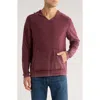 Weatherproof Vintage Stonewashed Cotton Hooded Sweater In Burgundy