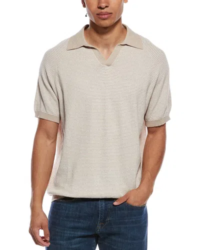 Weatherproof Vintage Striped Mixy Johnny Collar Shirt In Neutral