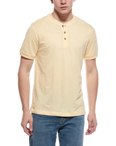 Weatherproof Vintage Sueded Jersey Henley T-shirt In Yellow